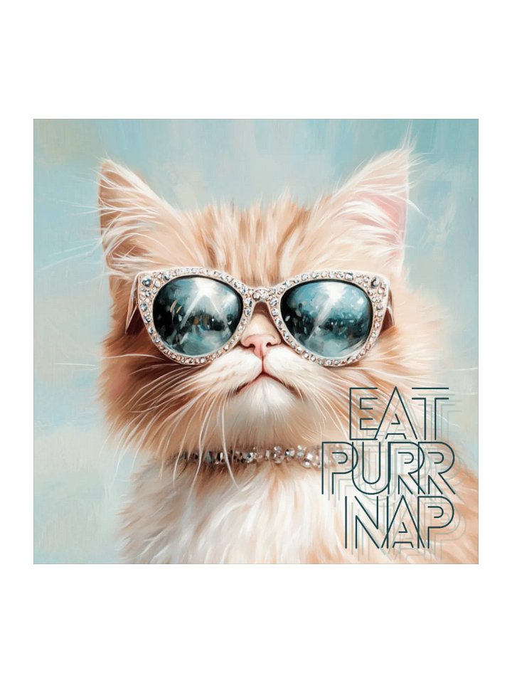 EAT. PURR. NAP: Square Sticker product image (1)