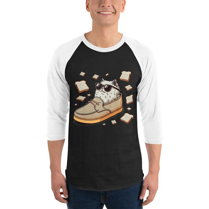 Toast Cat #2 - Baseball Style Tee product image (1)