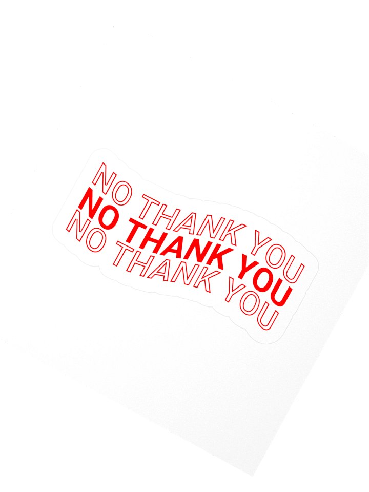 No Thank You Sticker product image (2)