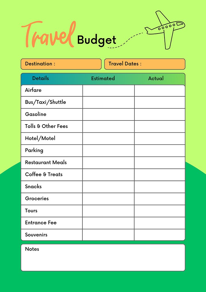 Travel Budget Planner product image (1)