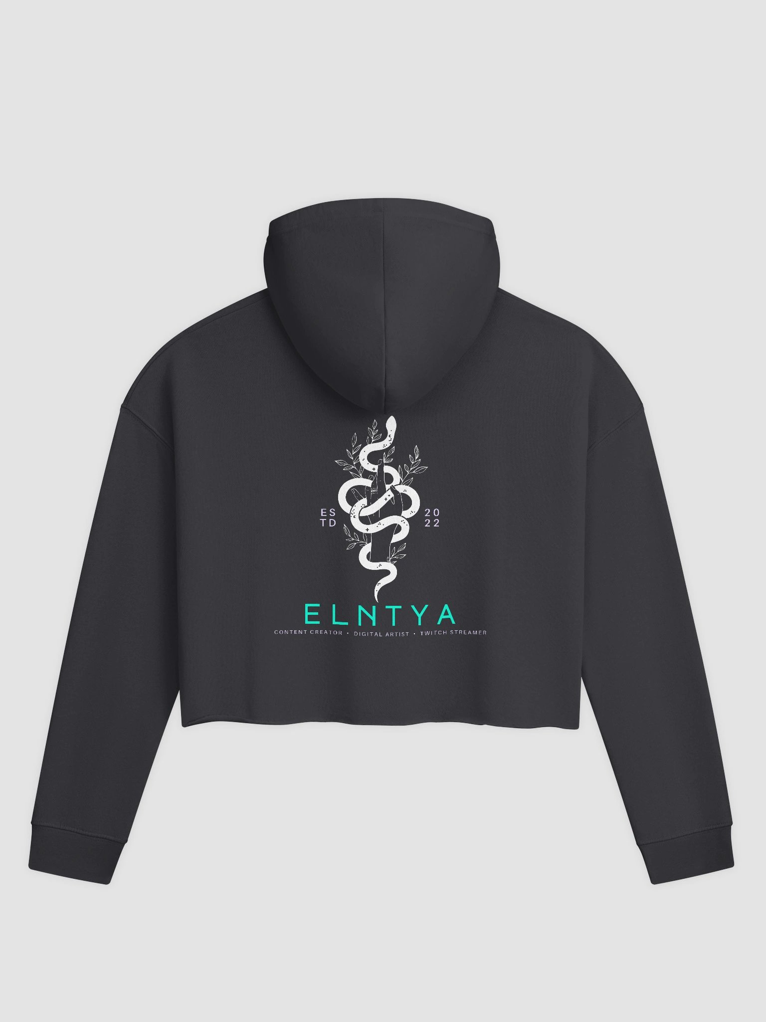 Big El White Snek Logo Cropped Hoodie product image (4)