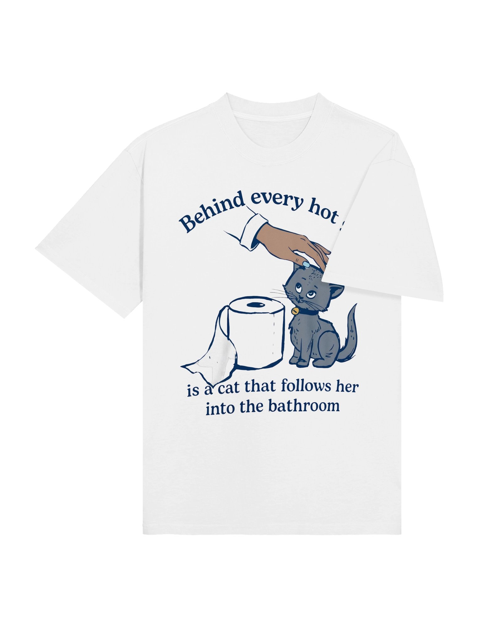 Behind Every Hot Girl Is a Cat Graphic T-Shirt product image (4)