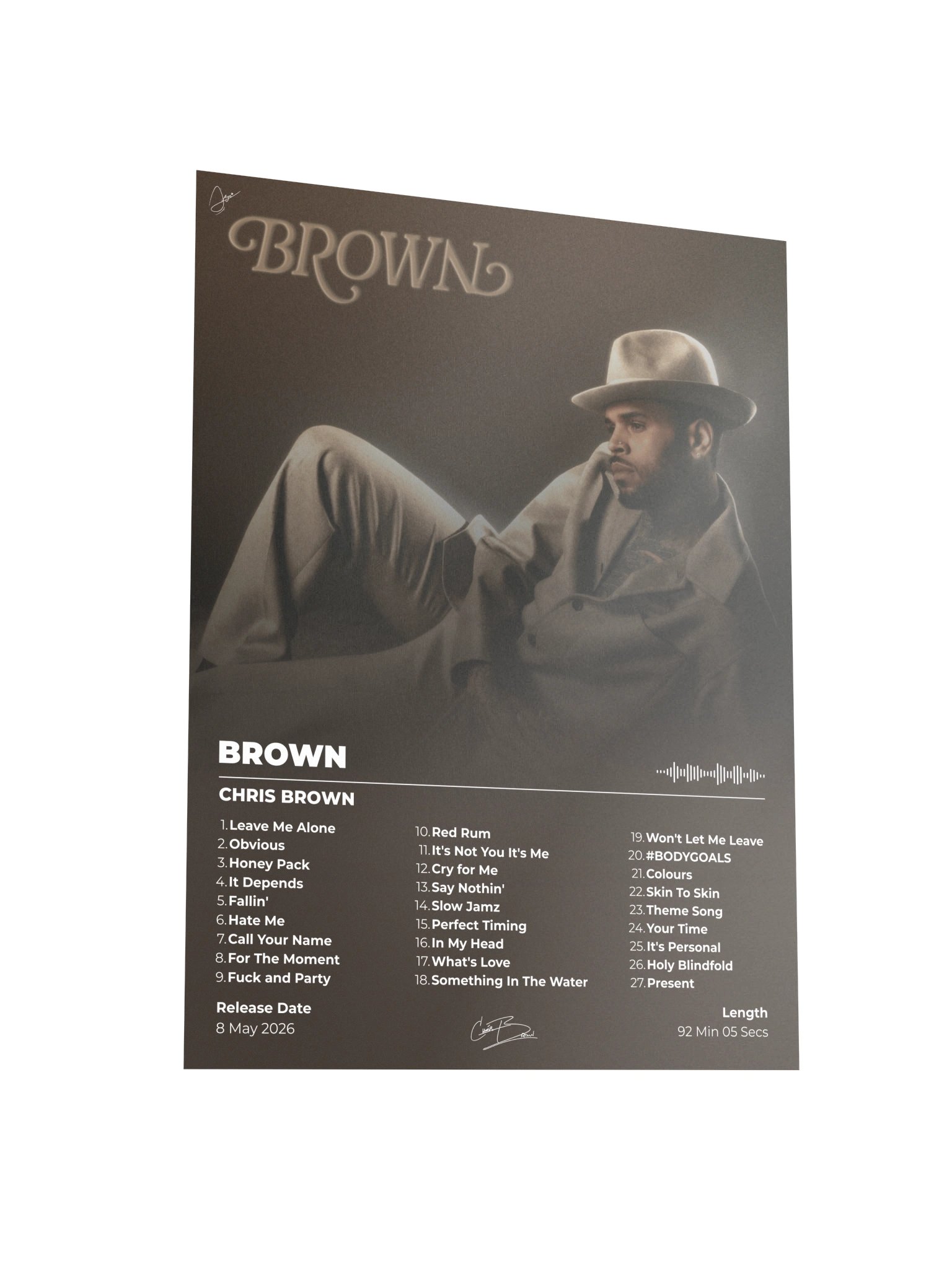 BROWN Chris Brown Album Poster product image (6)