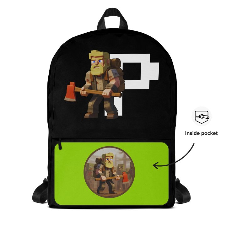 Patient PixelZ All-Over Print Backpack (Black) product image (2)