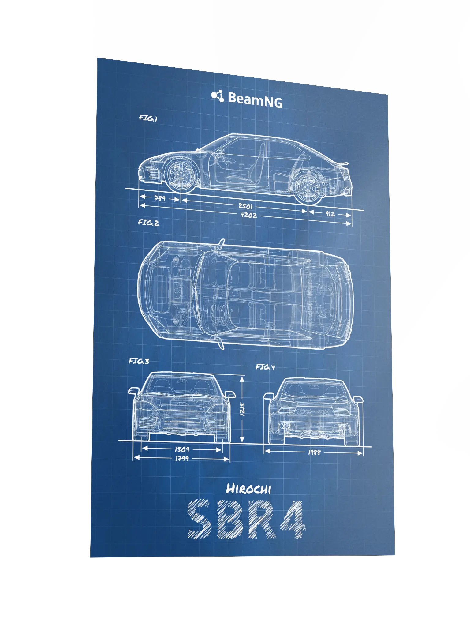 Hirochi SBR4 Blueprint Poster product image (4)