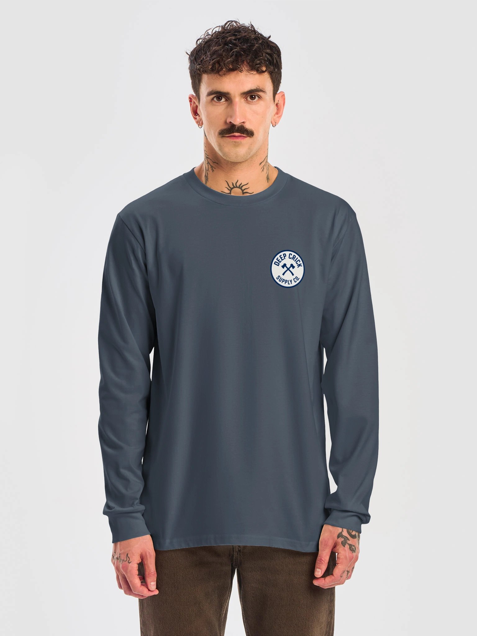 Deep Crick Supply Co. Long Sleeve Tee w/ Classic Circular Logo product image (5)