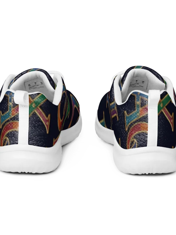 XZAQLI "Jeweled Script" Premium Women's Sneakers (Navy Blue) product image (6)