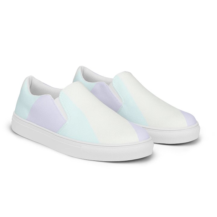 Pastel Wave Women's Slip-On Canvas Shoes product image (2)