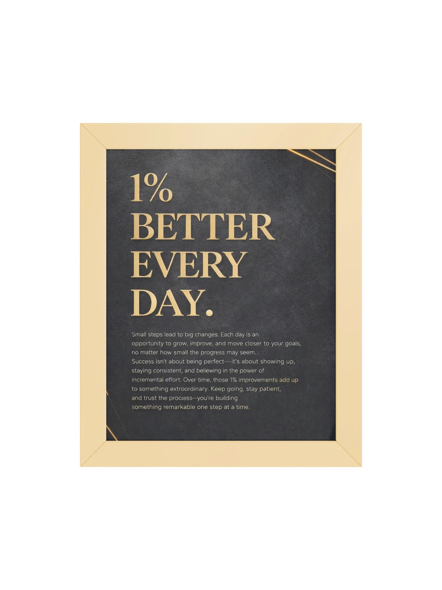 1% Better Every Day – Minimalist Motivation Wall Art for Growth Mindset product image (58)