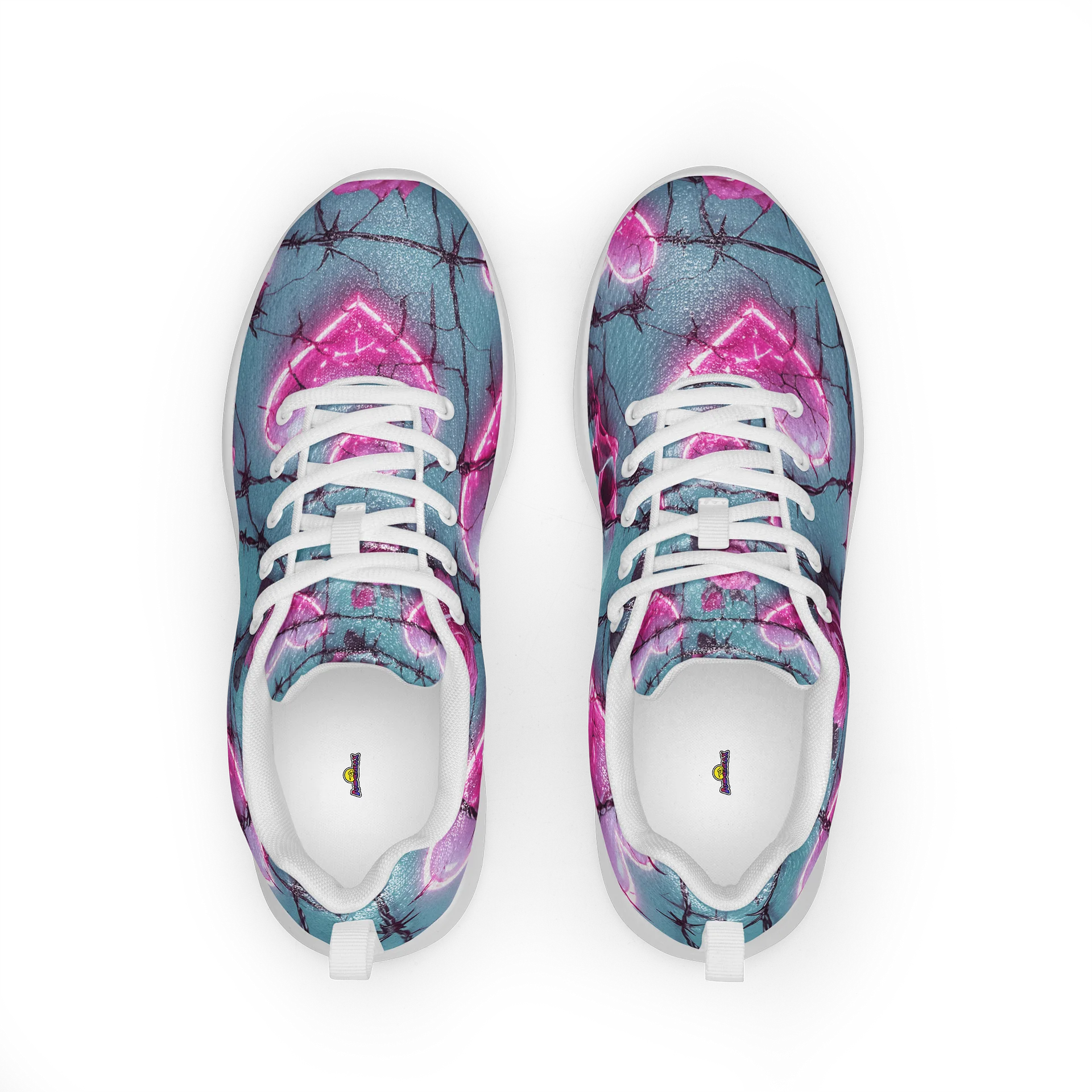 Barbed Rose Neon Heart Athletic Shoes - Women's Ultralight Flyknit product image (4)