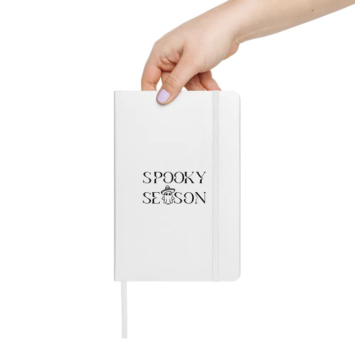 Spooky Season Sombrero Ghost Monochrome Hardcover Bound Lined Notebook product image (2)