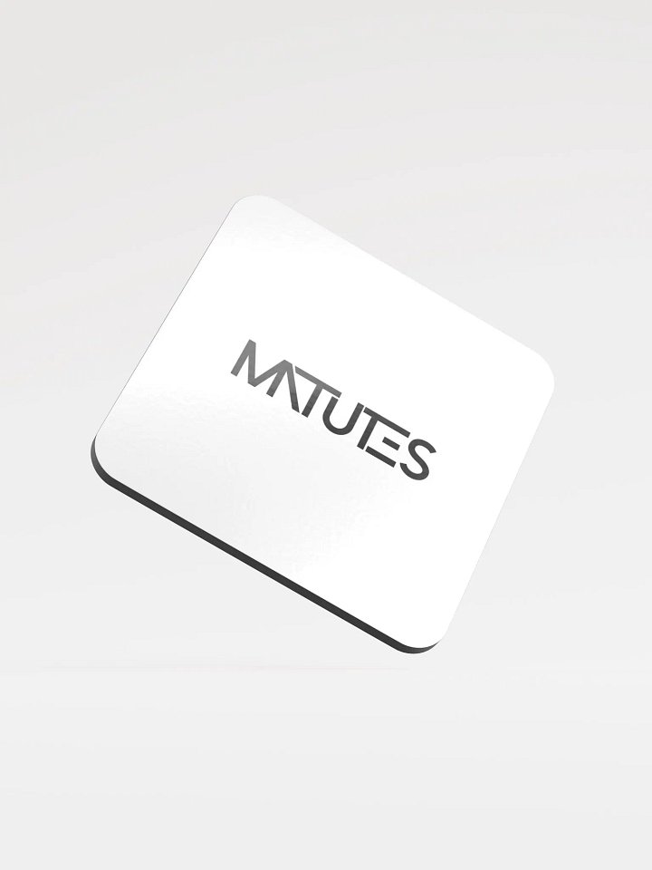 MatuteS Black on White Logo Coaster product image (1)