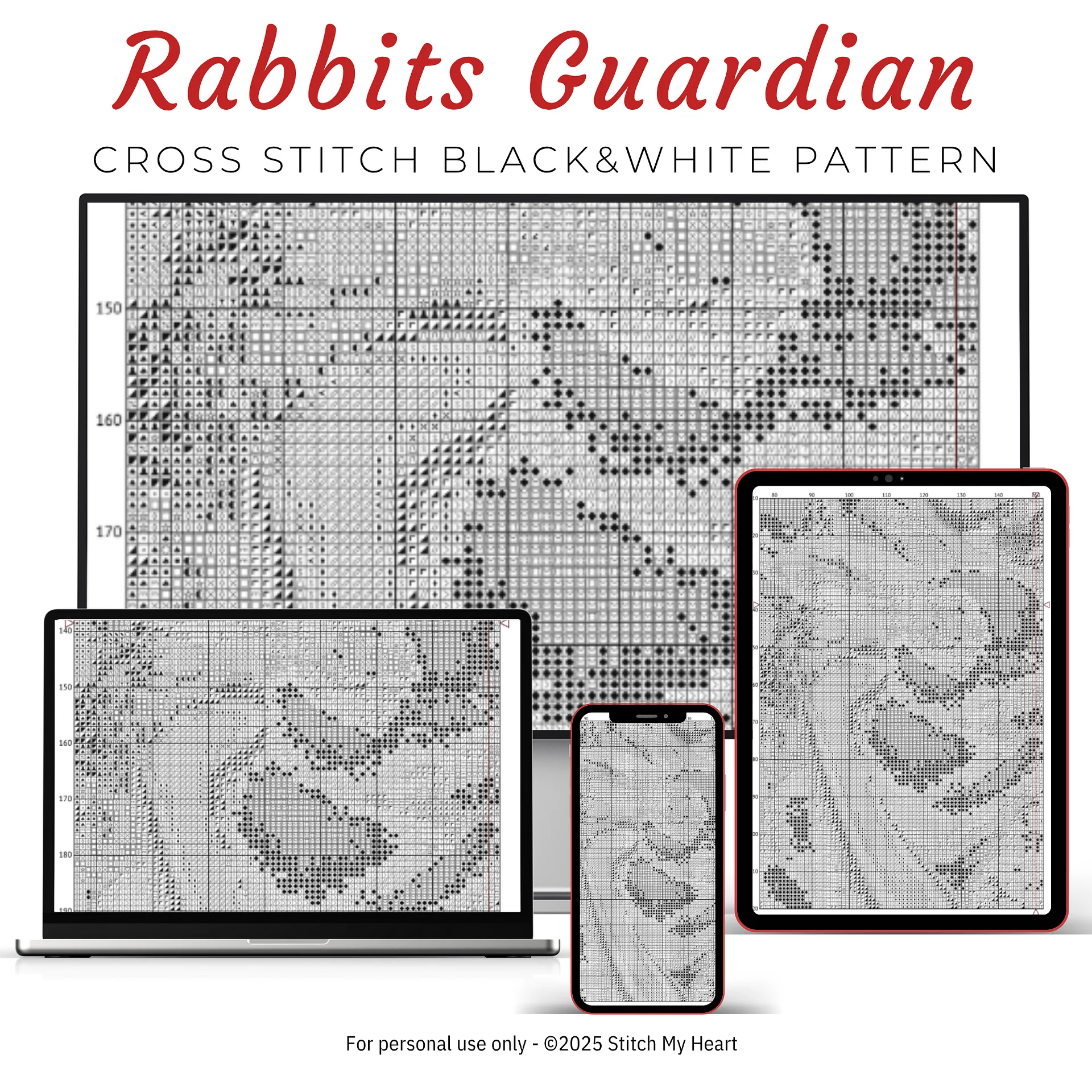 Rabbits Guardian Cross Stitch Pattern product image (4)