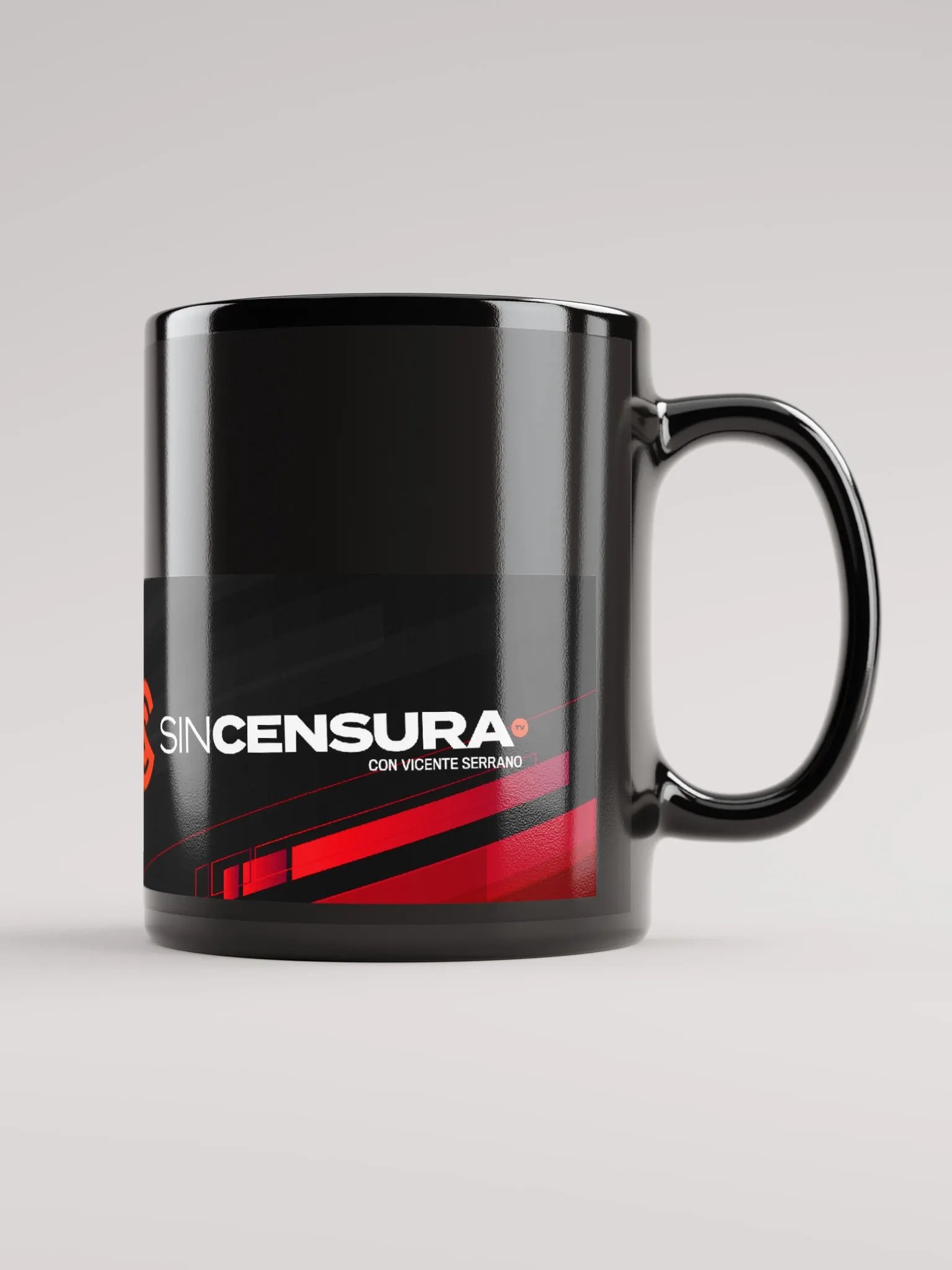 Taza glossy Sin Censura. Negro product image (1)