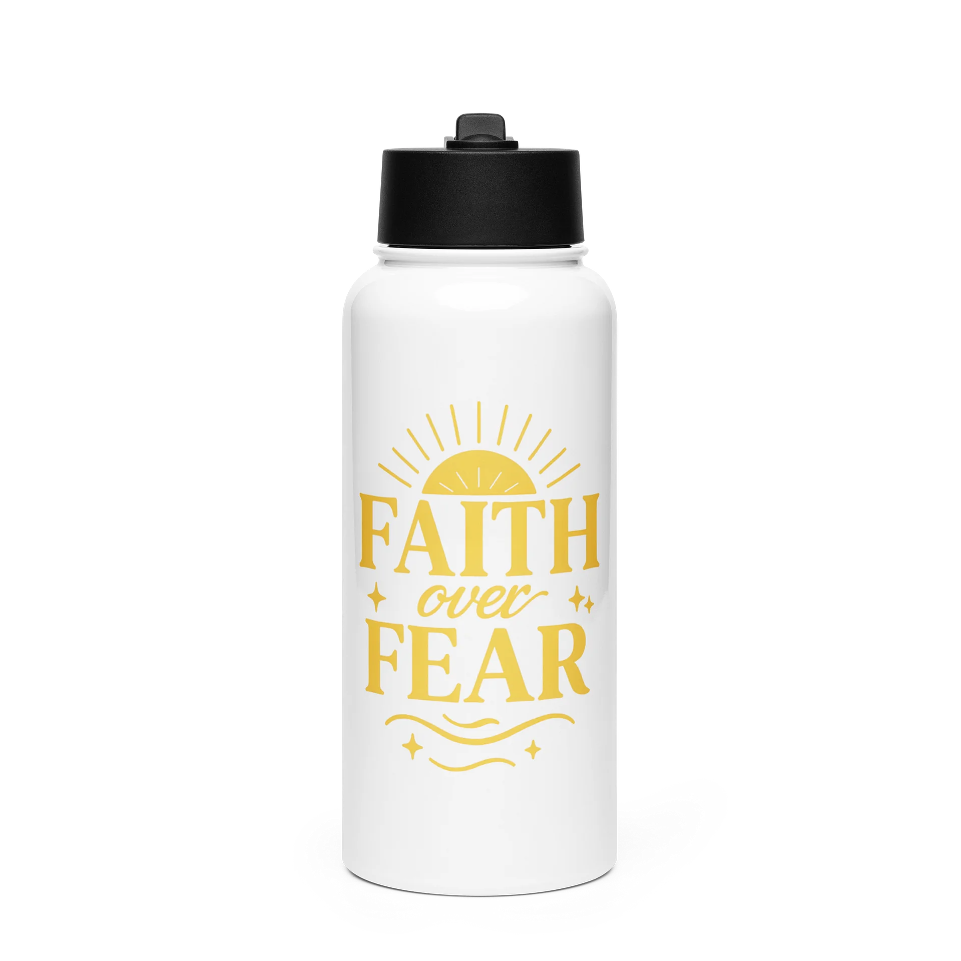Faith Over Fear – Stainless Steel Water Bottle product image (1)