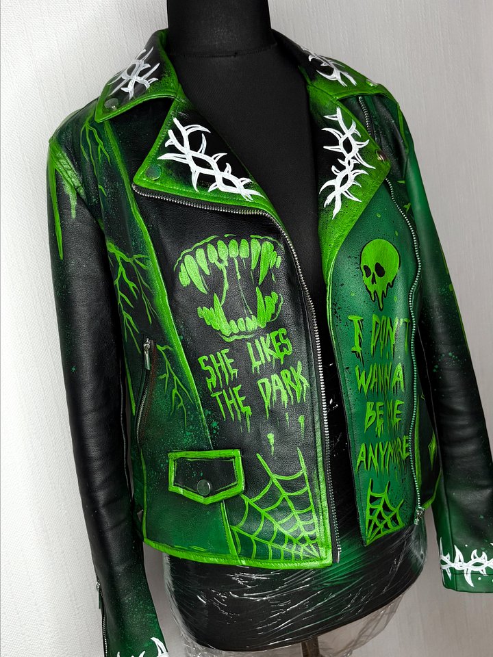 Type O Negative "Dead Again" Tribute – Hand-Painted Custom Leather Jacket (Size M) product image (2)