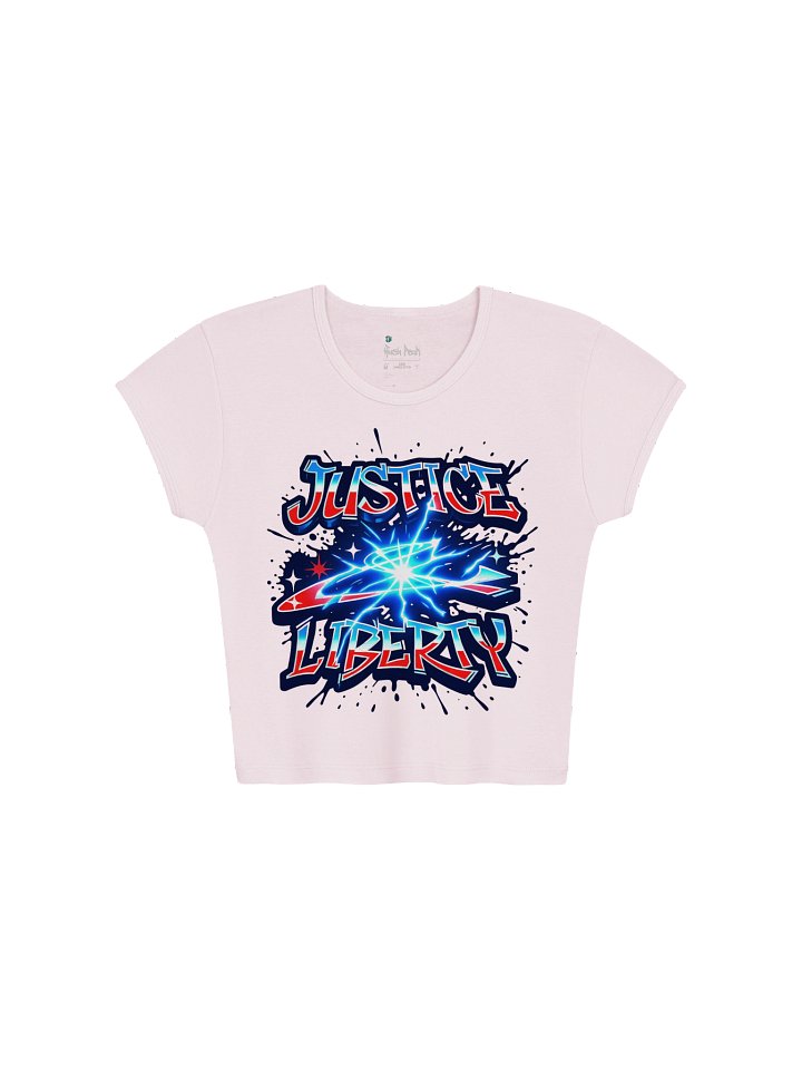 Justice Liberty Graphic Baby Tee product image (7)