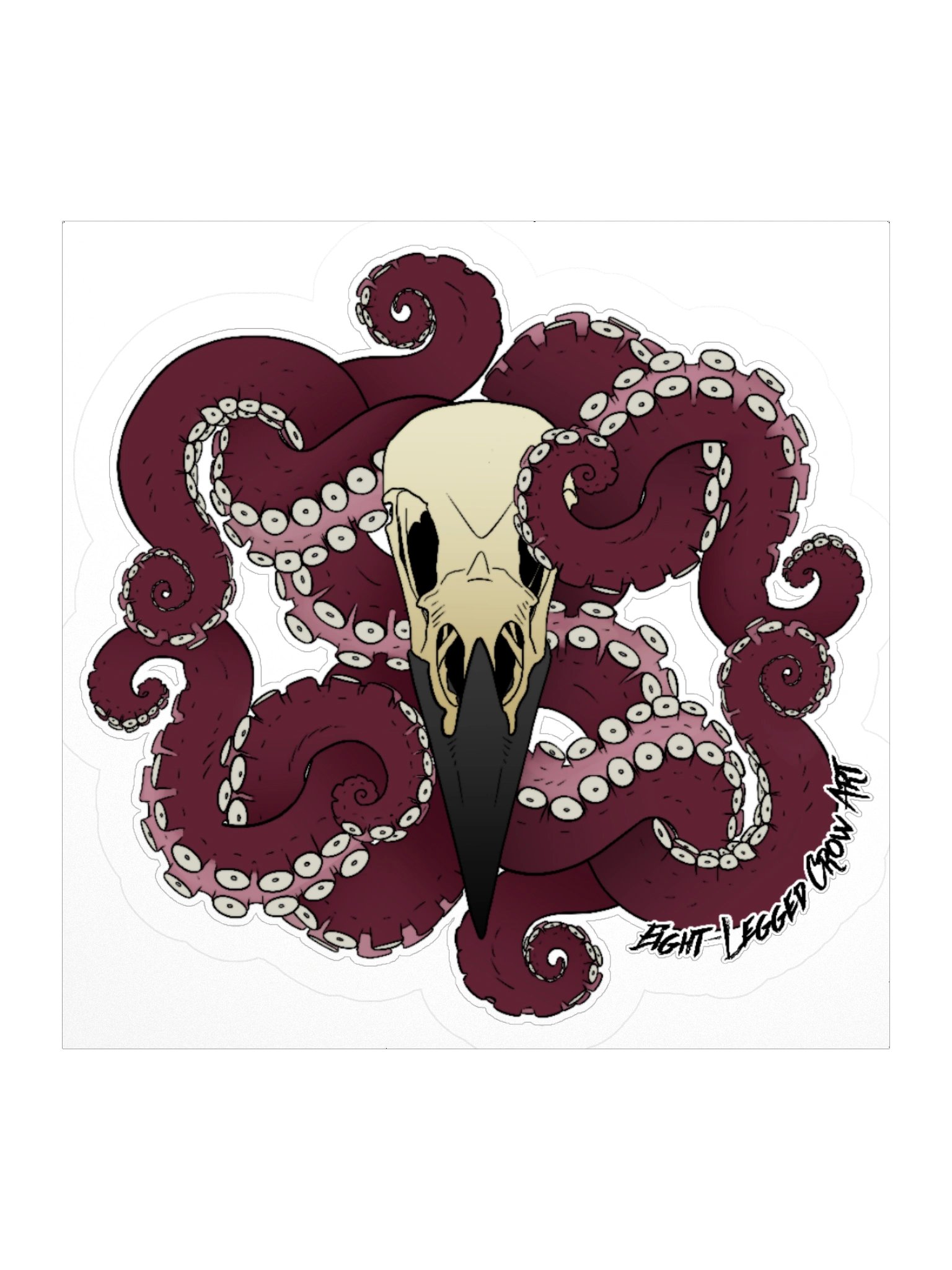 Eight-Legged Crow Art Logo Kiss Cut Stickers product image (1)