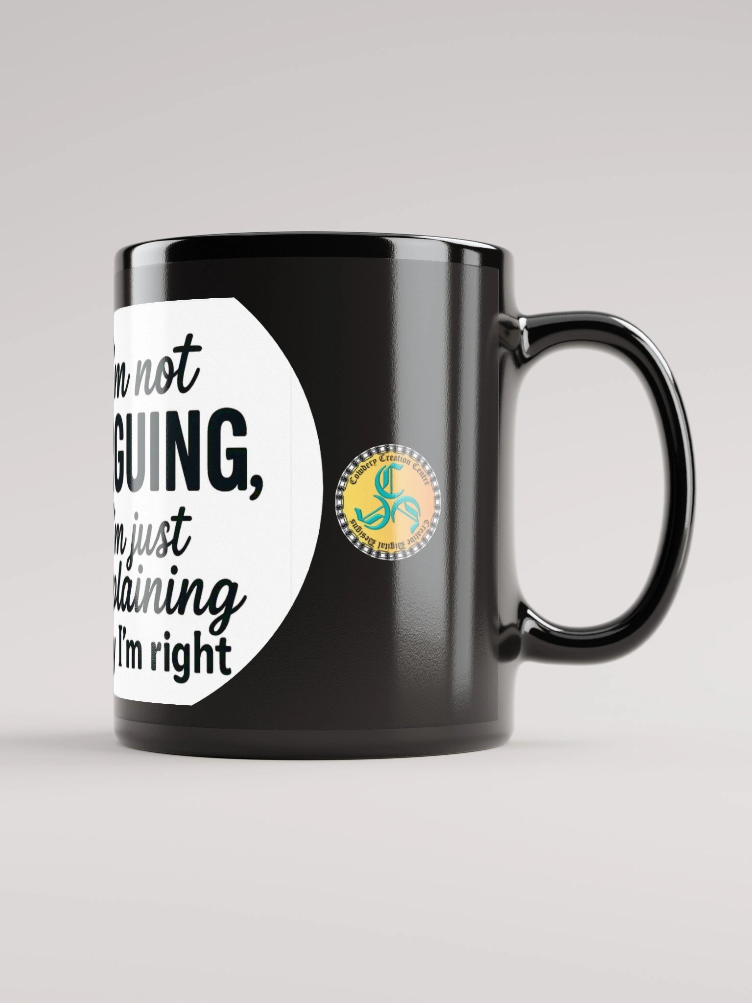 I'm Not Arguing (Male) Glossy Black Mug product image (1)