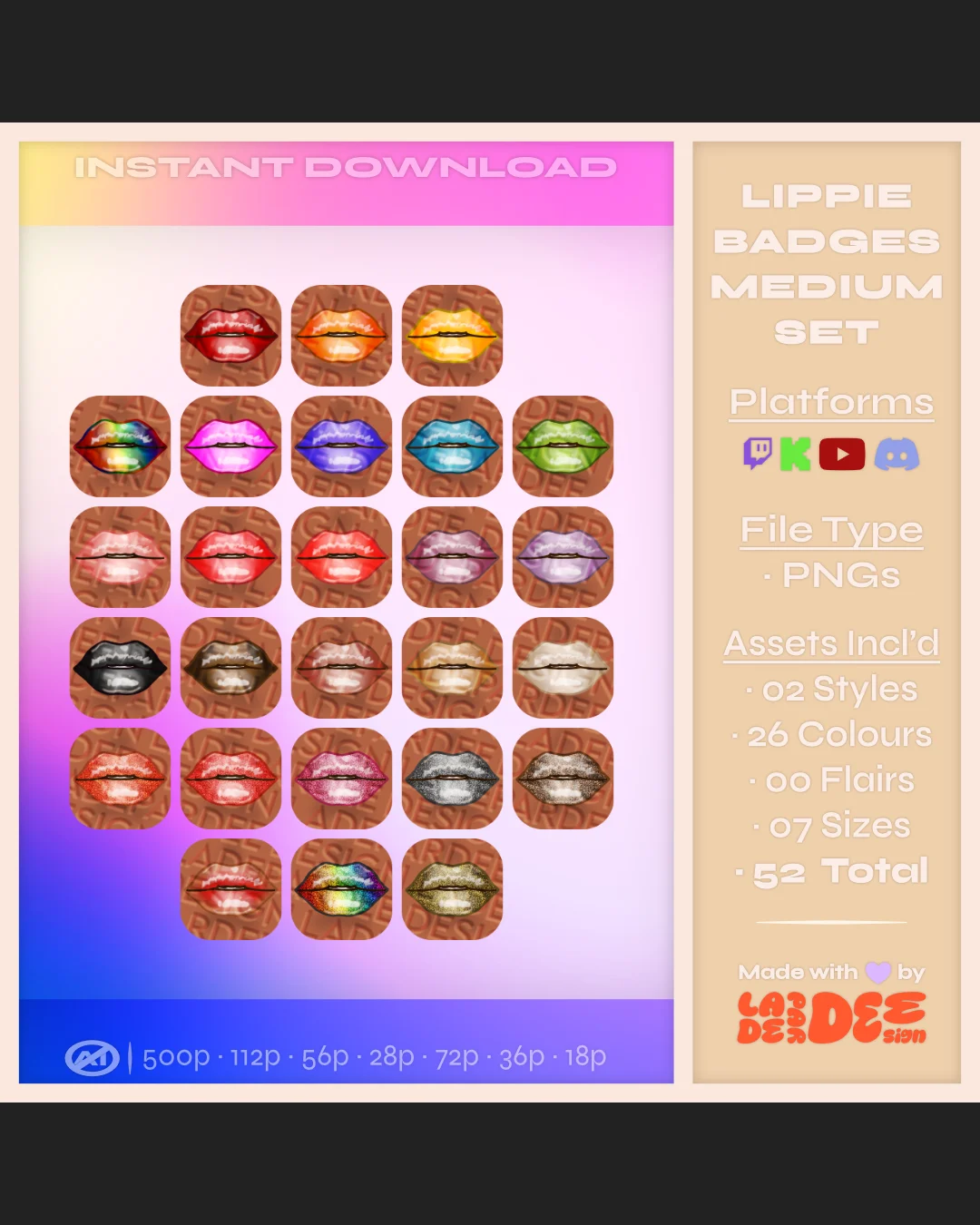 Lippie Badges [Medium Set] product image (3)