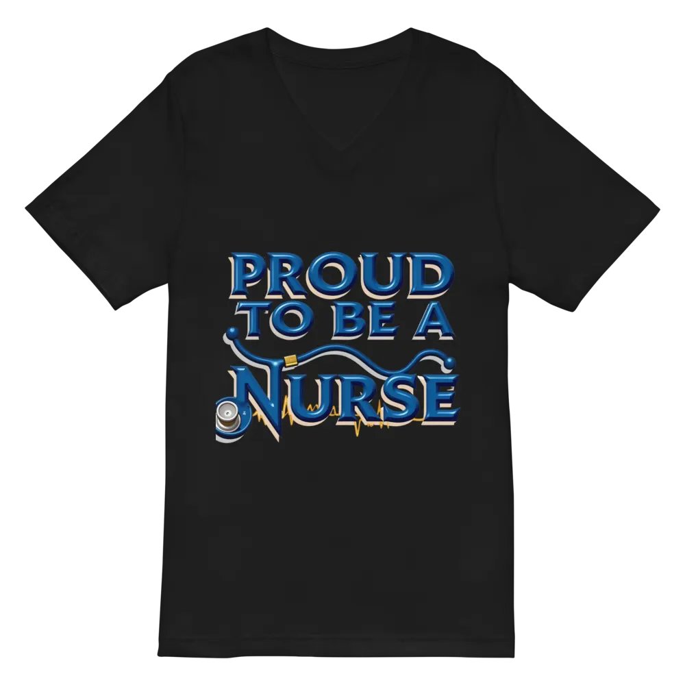 Proud Nurse Heartbeat V-Neck Tee product image (3)