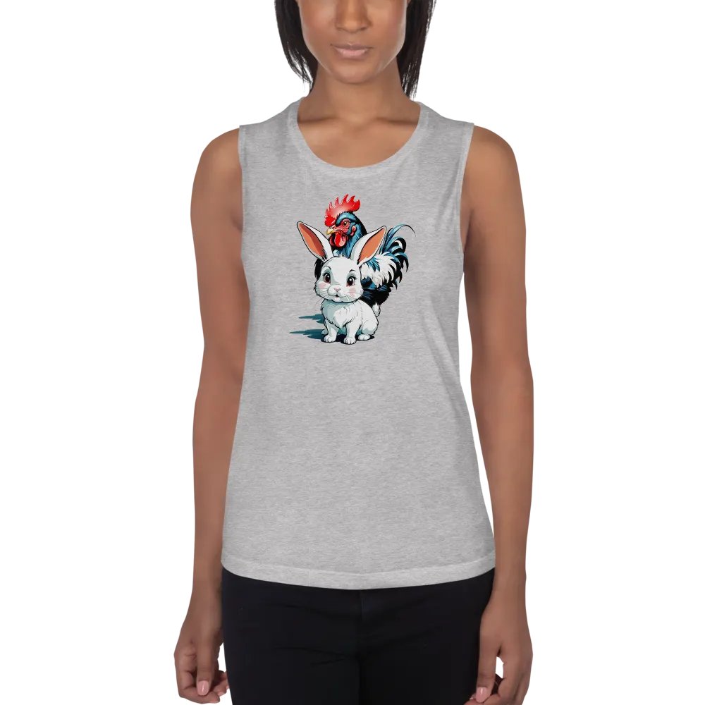 Snow Bunny and Black Cock Flowy Tank product image (13)