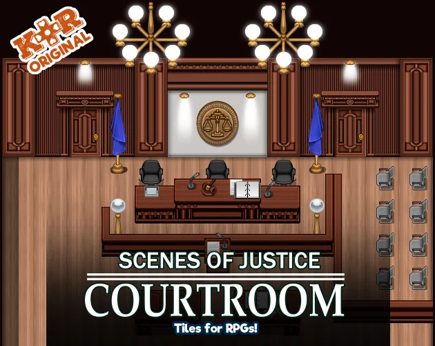 KR Scenes of Justice Courtroom Tileset for RPGs product image (1)