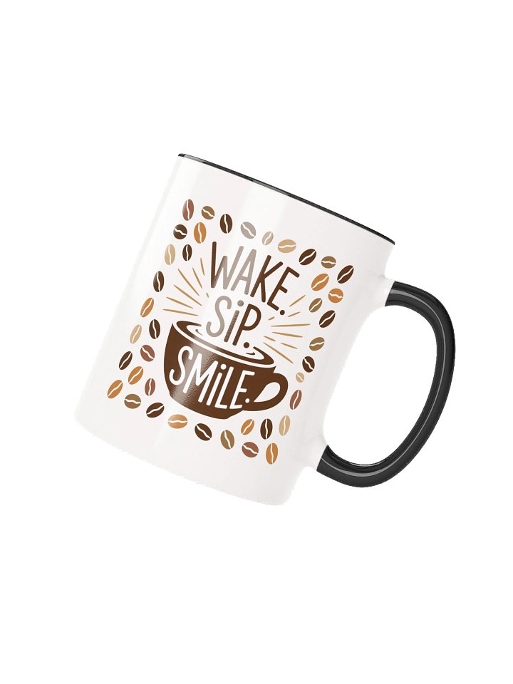 Wake Sip Smile Coffee Mug- with Color Inside product image (2)