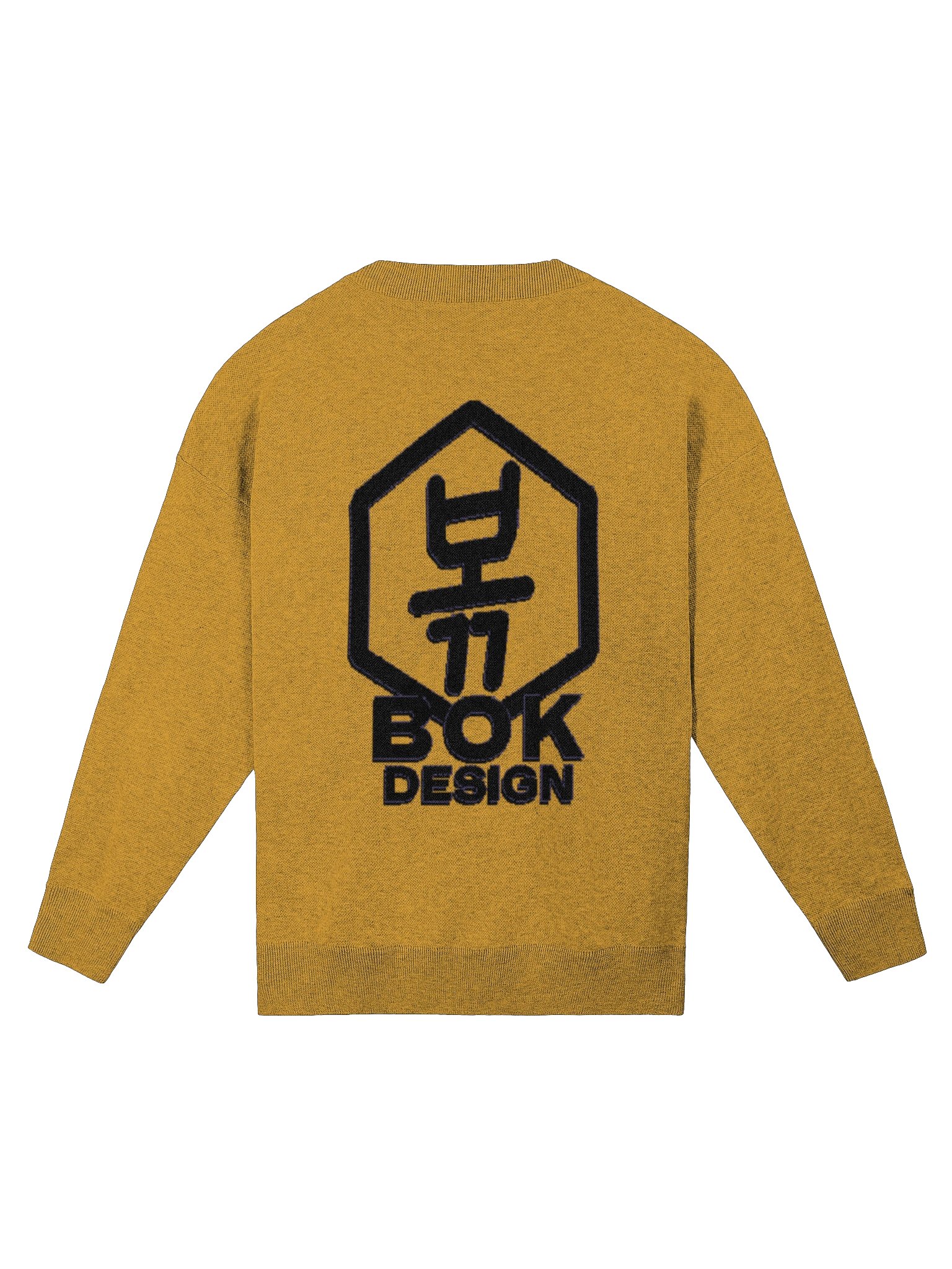 Sweatbok bokshirt //jacquard-knitted crewneck\\ full mustard product image (6)