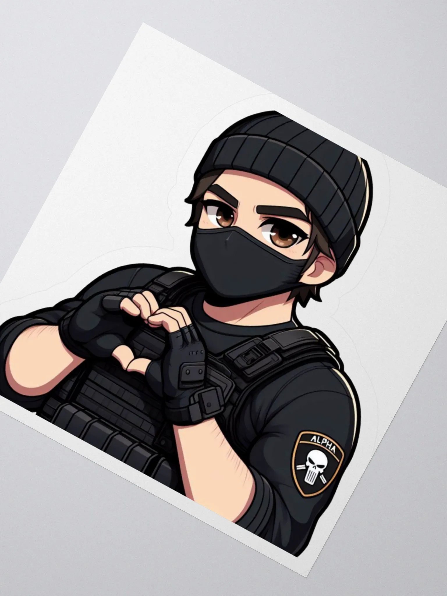 Alpha Heart Tactical Sticker product image (4)