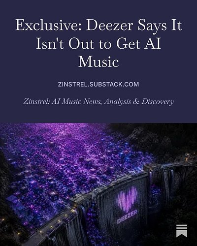 Despite how it might look, @deezer isn't out to get AI music. 

That's the biggest takeaway I got after sitting down with the...