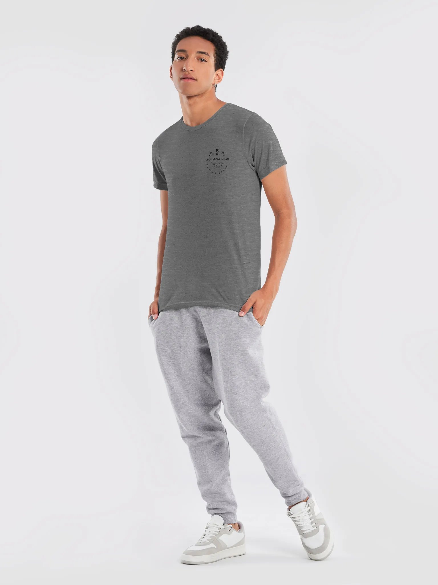 Columbia Road Market Triblend Short Sleeve T-Shirt (Grey) product image (9)