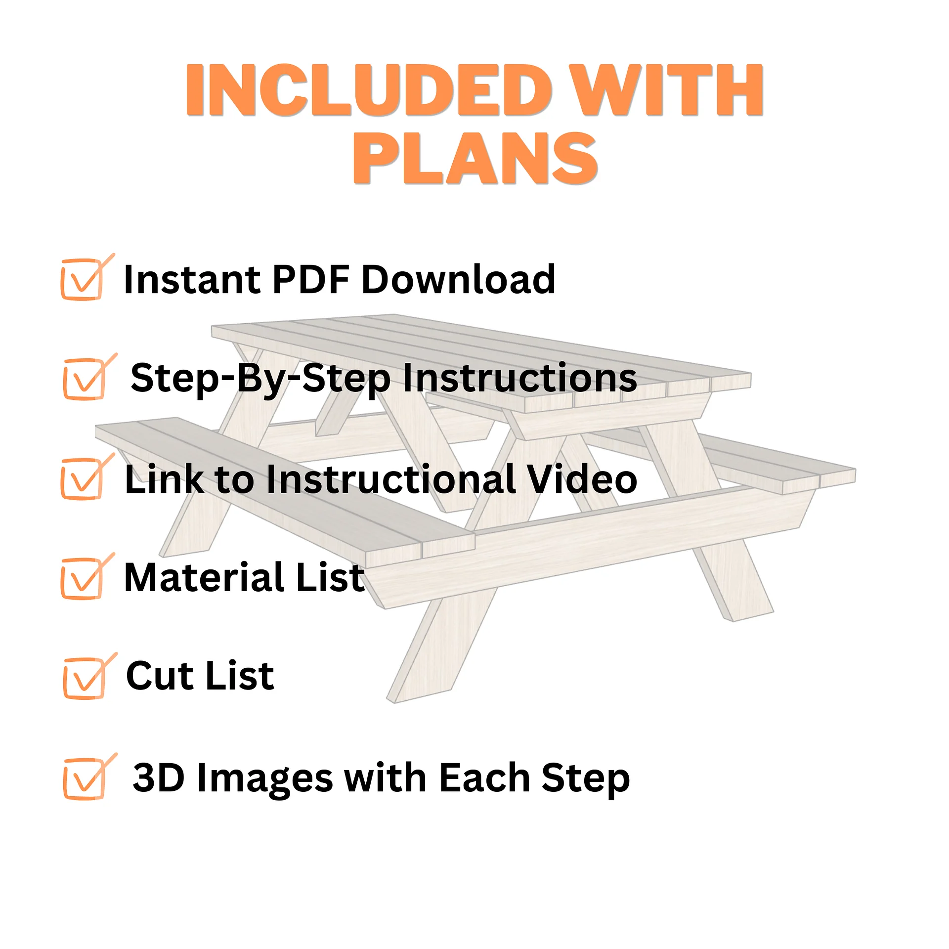 Picnic Table Plans (PDF) product image (4)