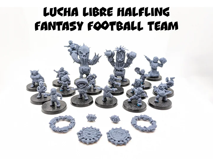 Lucha Libre Halfling Fantasy Football Team - UGNI Miniatures product image (1)
