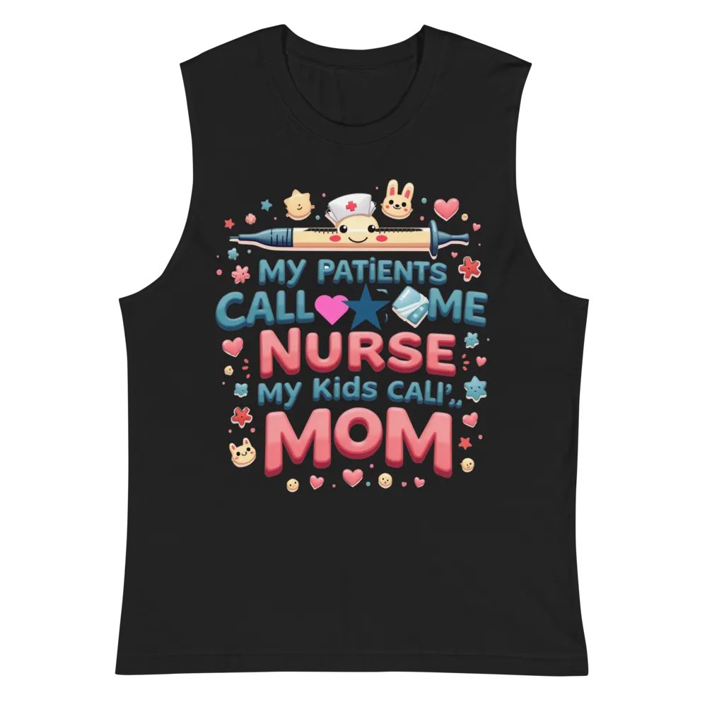 Nurse Mom Cutesy Muscle Tank product image (3)