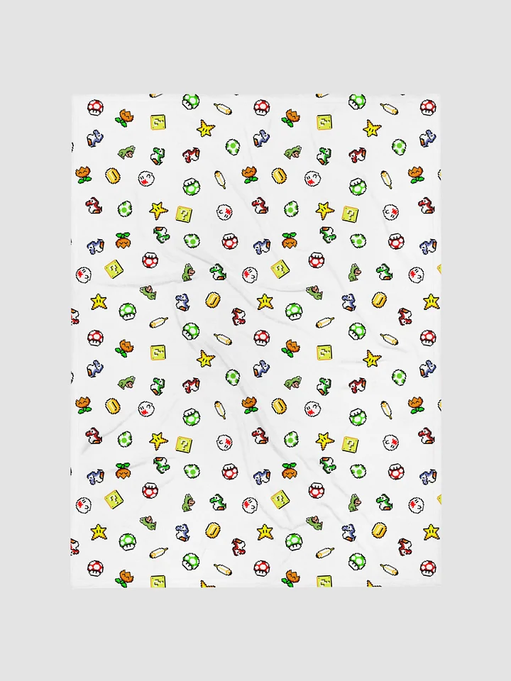 All Over Pixel Mario Print Blanket product image (1)