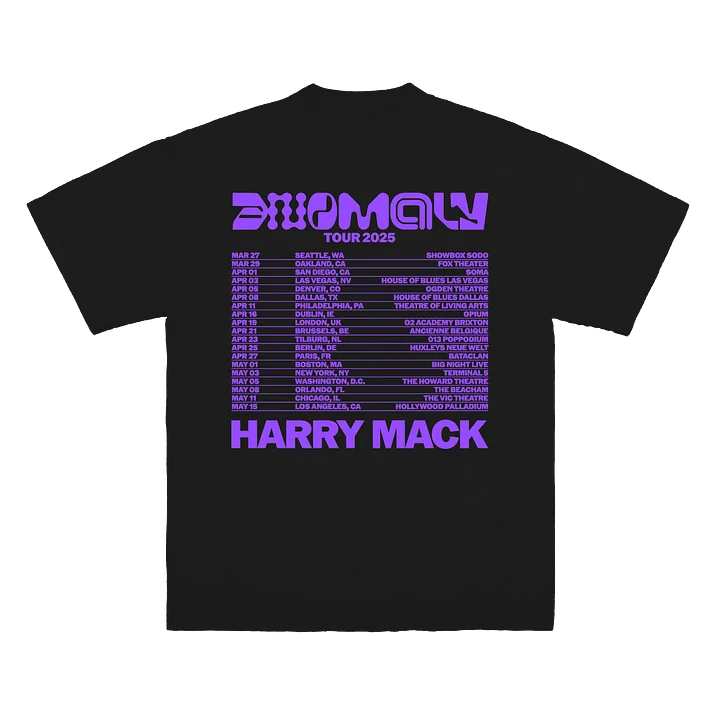 Anomaly Tour 2025 Black T-Shirt product image (2)