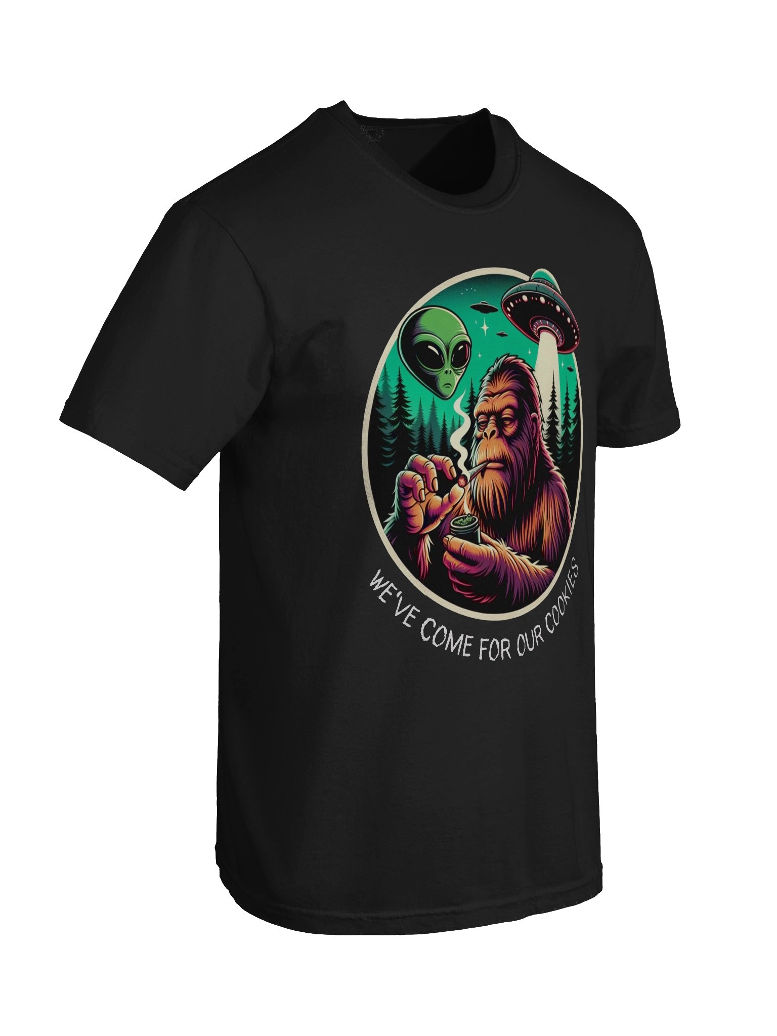 Alien Cookies and Bigfoot Extraterrestrial Cannabis Encounter T-shirt product image (4)