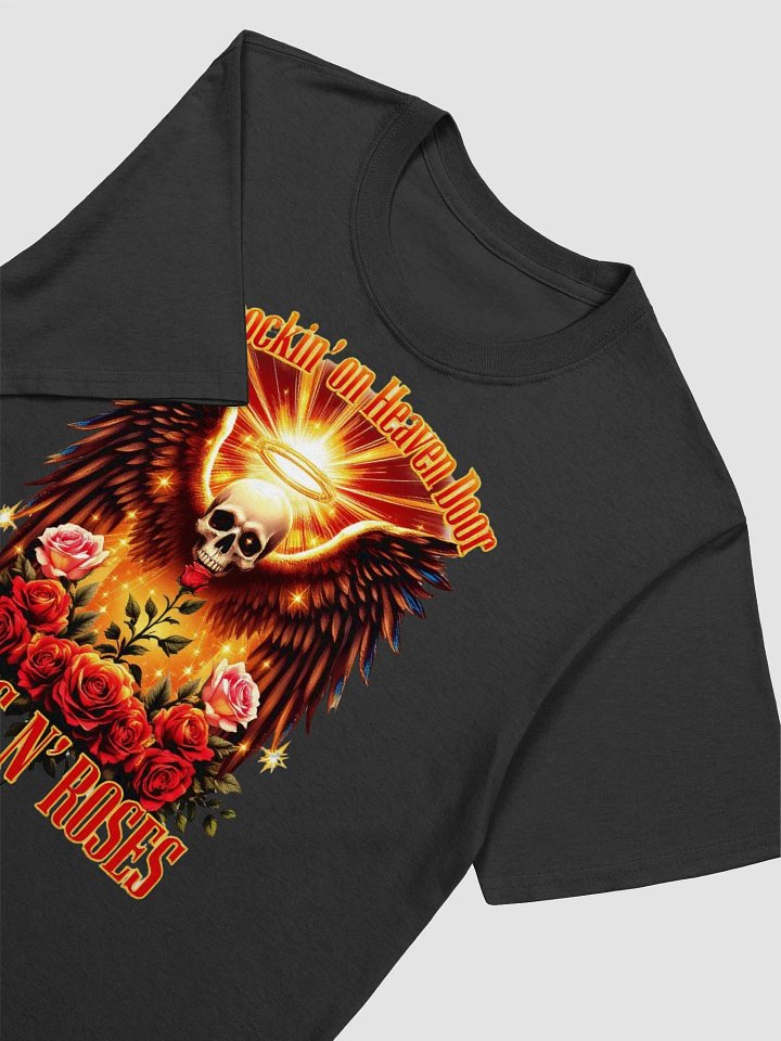 Guns N’ Roses Knockin’ on Heaven’s Door T-Shirt | Angel Wing Skull Rock Graphic Tee | Classic 90s Hard Rock Streetwear product image (2)