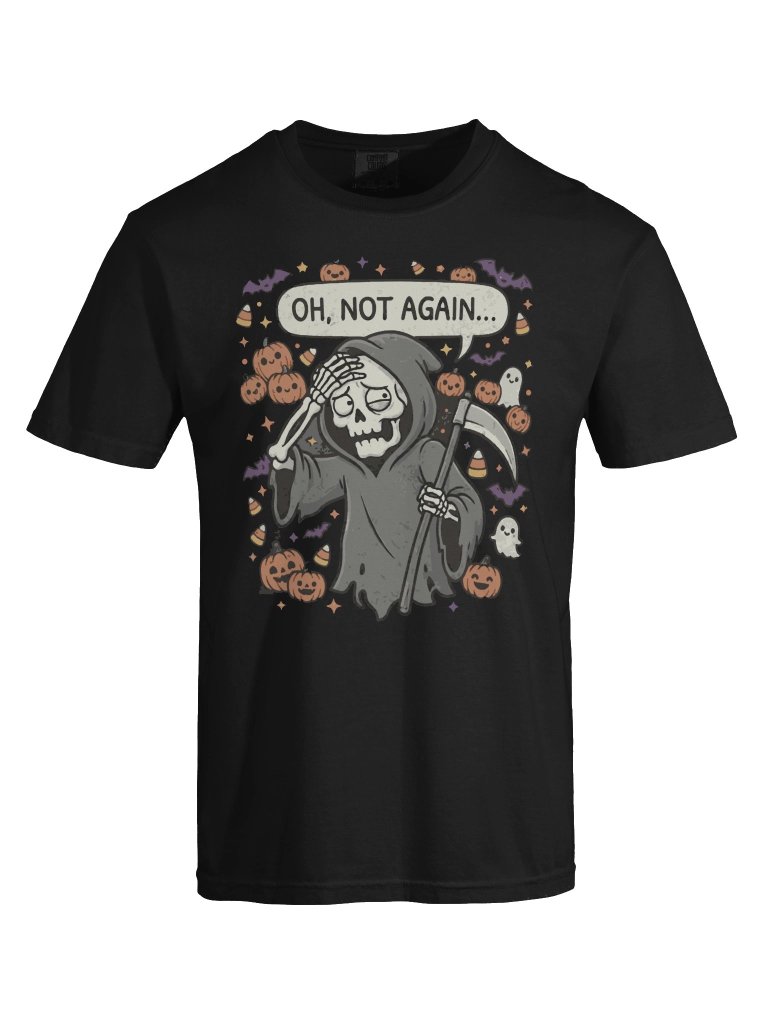 Oh, Not Again Grim Reaper Halloween Mens Shirt product image (106)