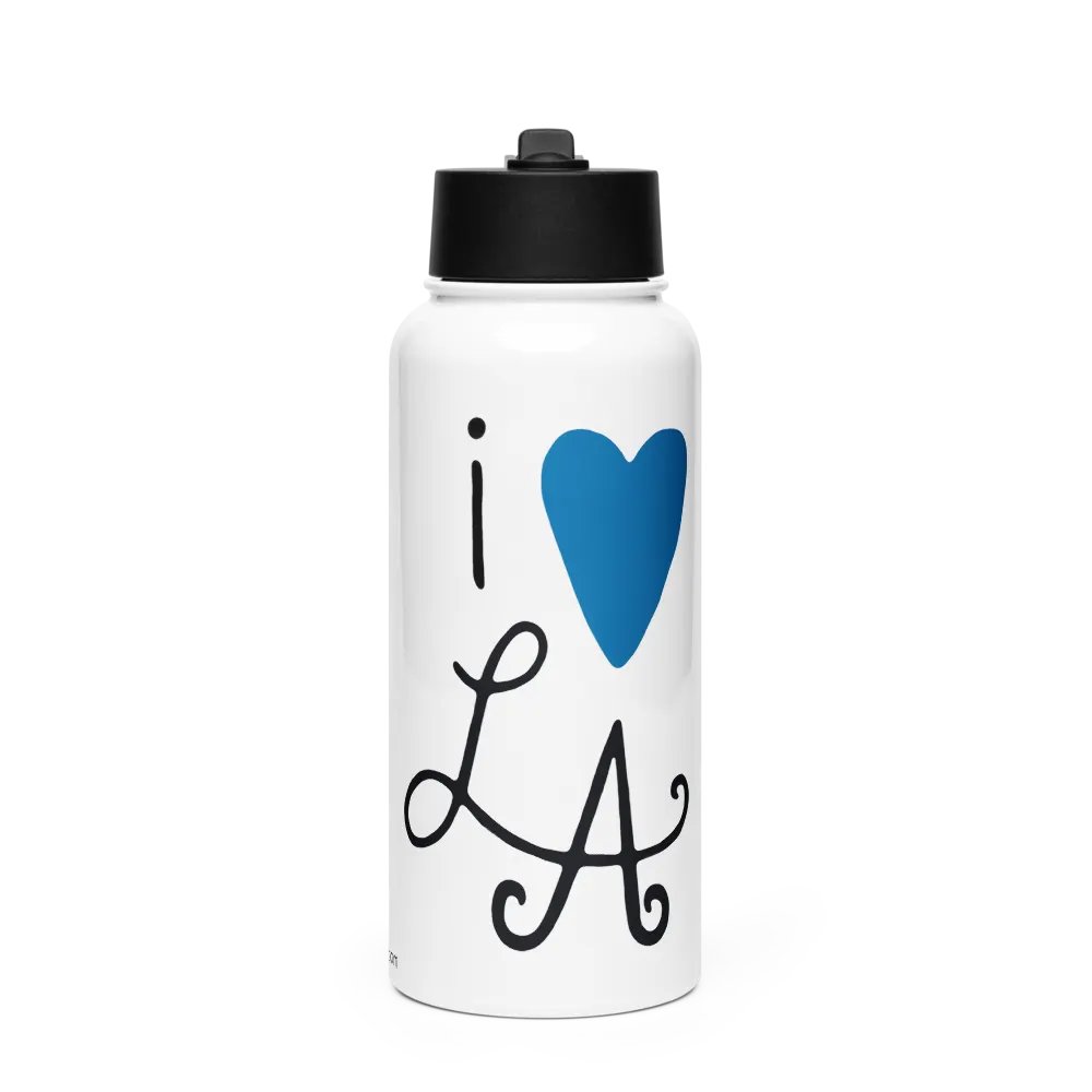 i ❤️ LA Water Bottle ~ Dodger Blue product image (1)