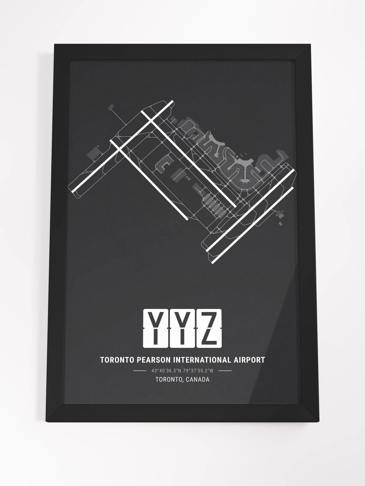 Framed Airport YYZ Premium Map On Matt Paper product image (4)