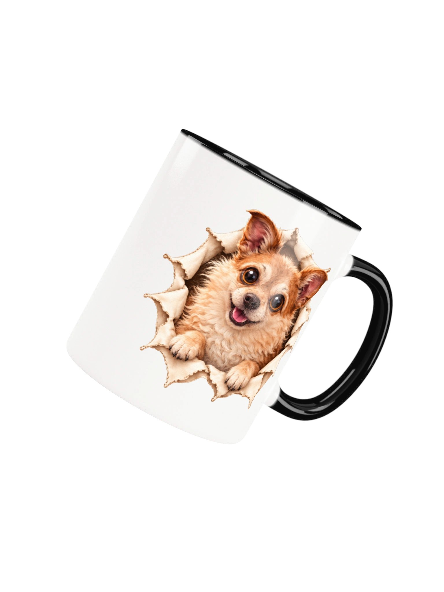 Peekaboo Happy Little Dog Front and Back Mug product image (25)