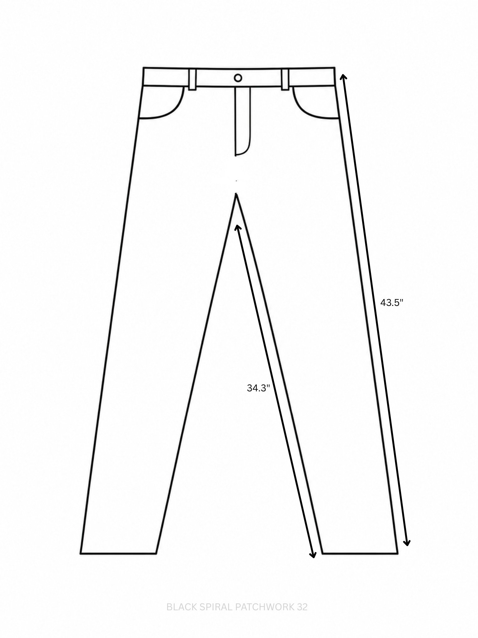 SPIRAL PATCHWORK TROUSERS - BLACK - 32 product image (4)