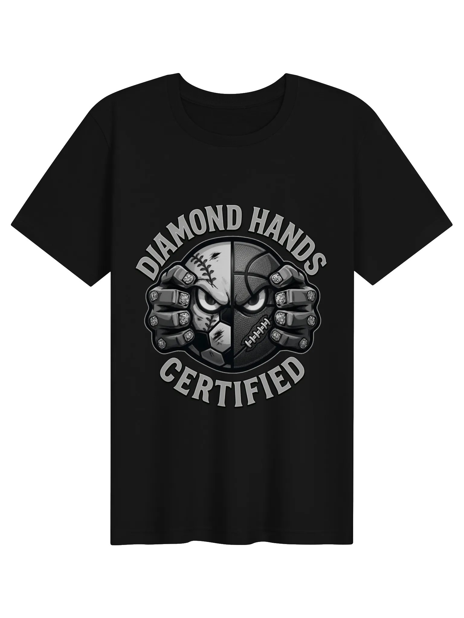 Super Soft Diamond Hands Certified Tee — Grayscale product image (1)