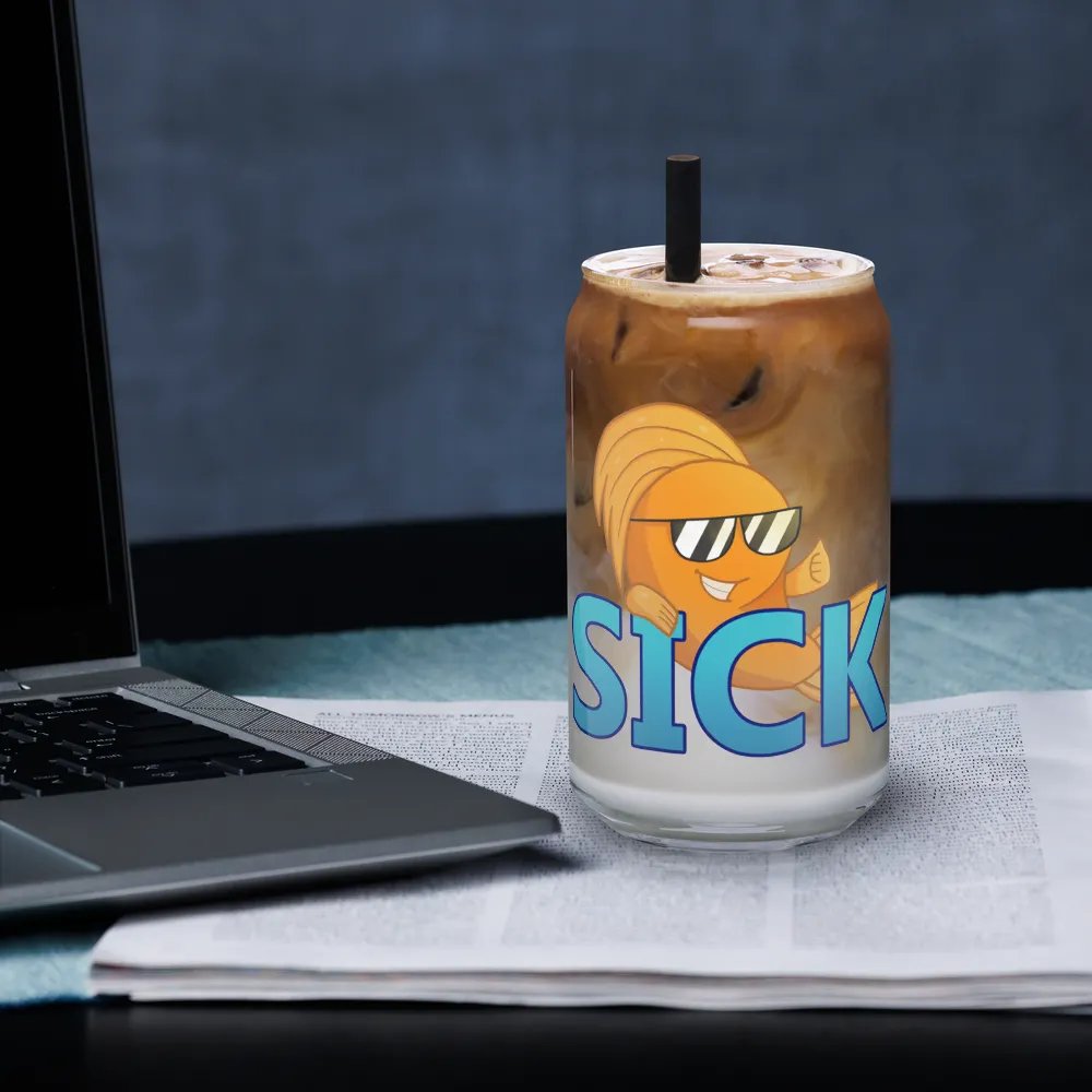 Sick Fish Glass With Lid product image (3)