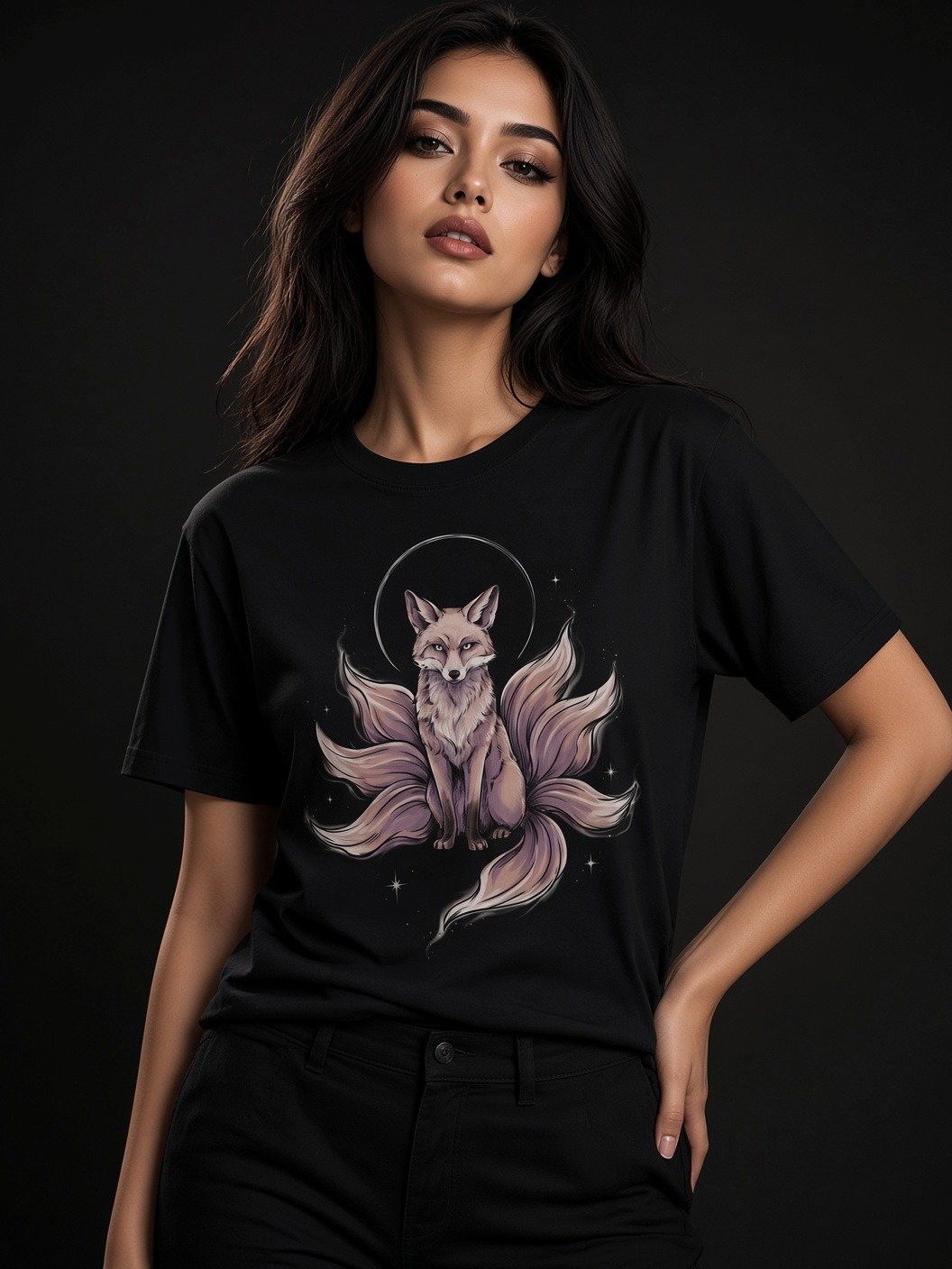 The Nine-Tailed Seer // Mystic Kitsune Heavyweight Tee product image (1)