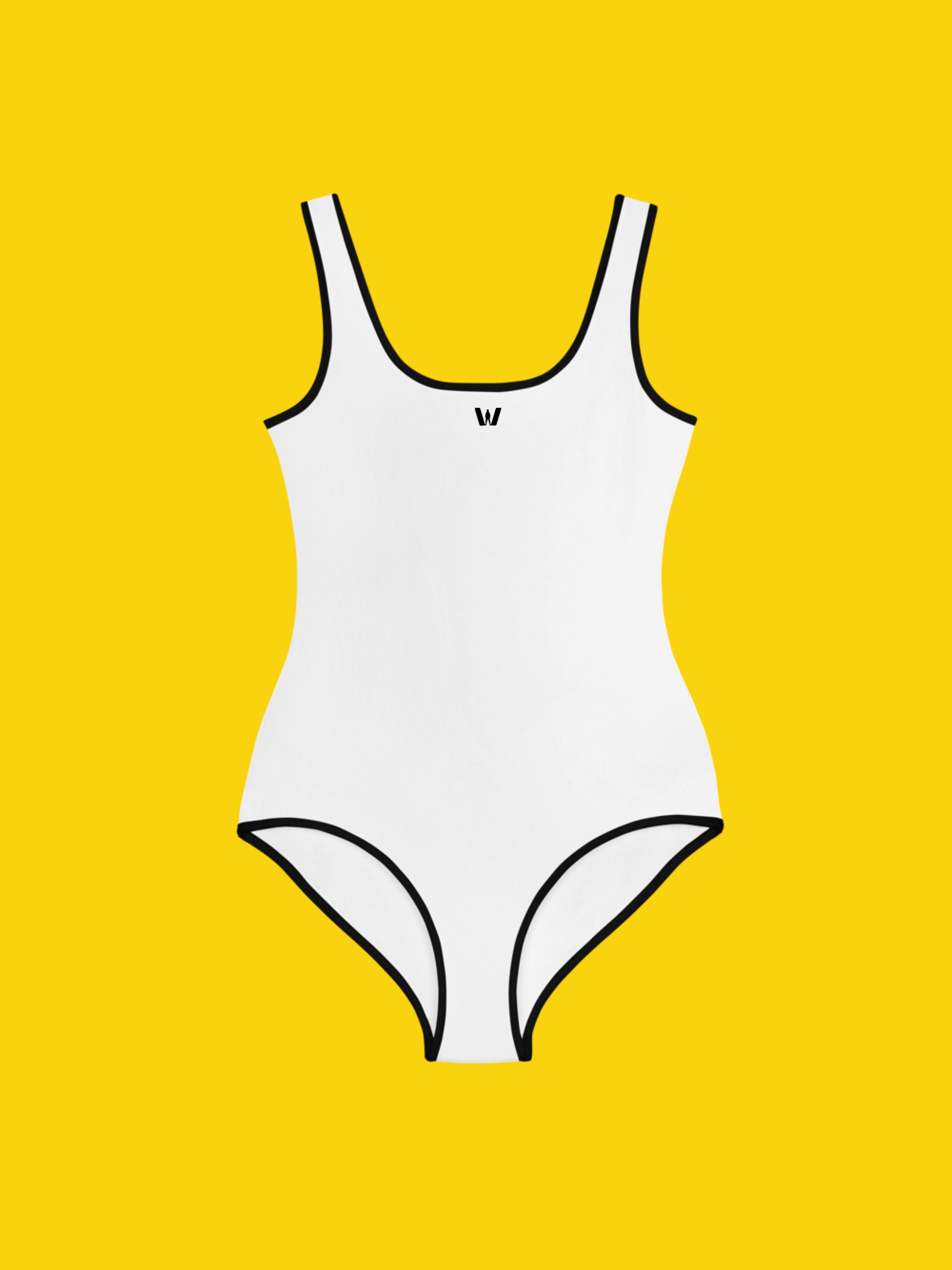 All-Over Print Youth Swimsuit, Black Borders | WIL Style product image (1)