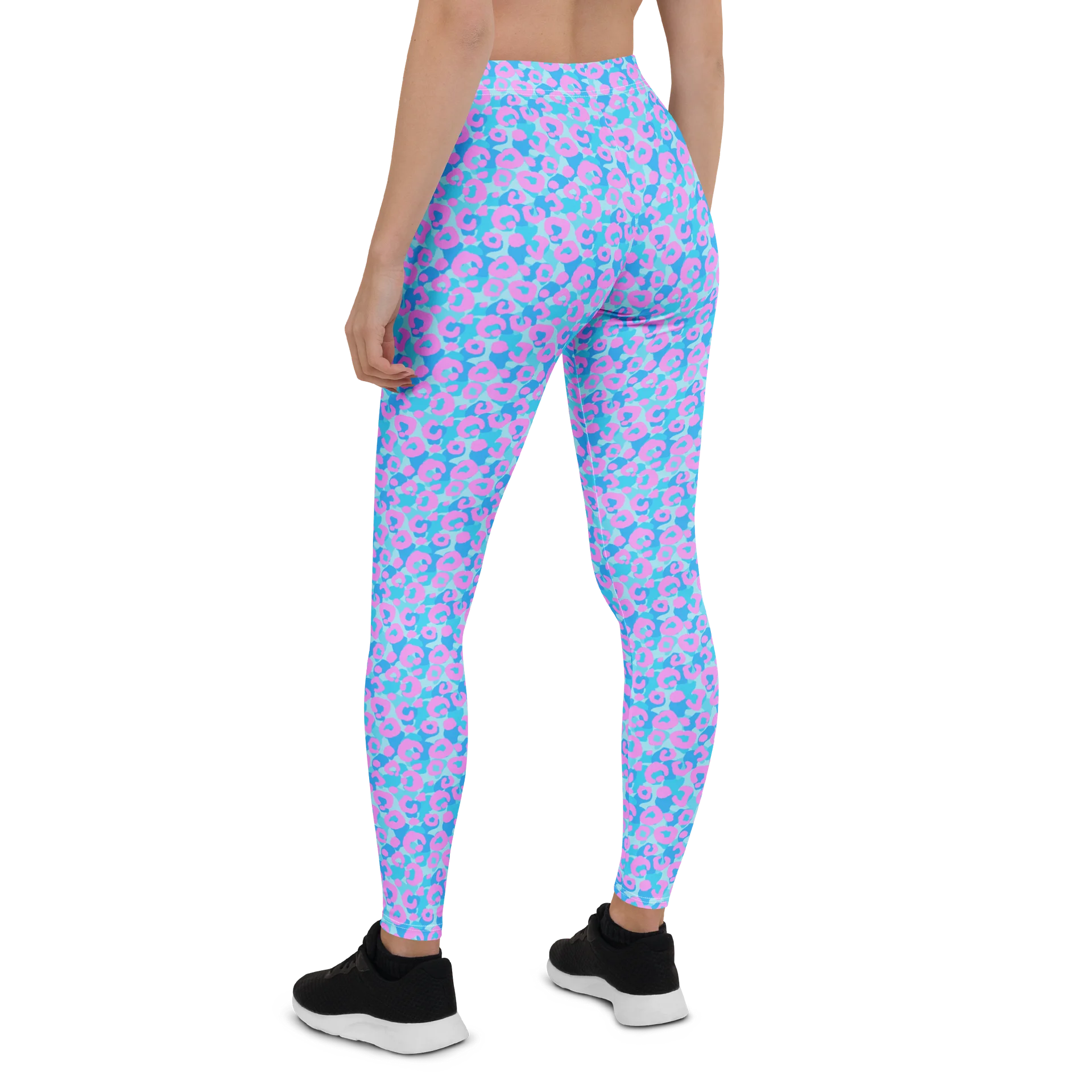 Colorful Pastel Rainbow Leopard Print Leggings product image (2)