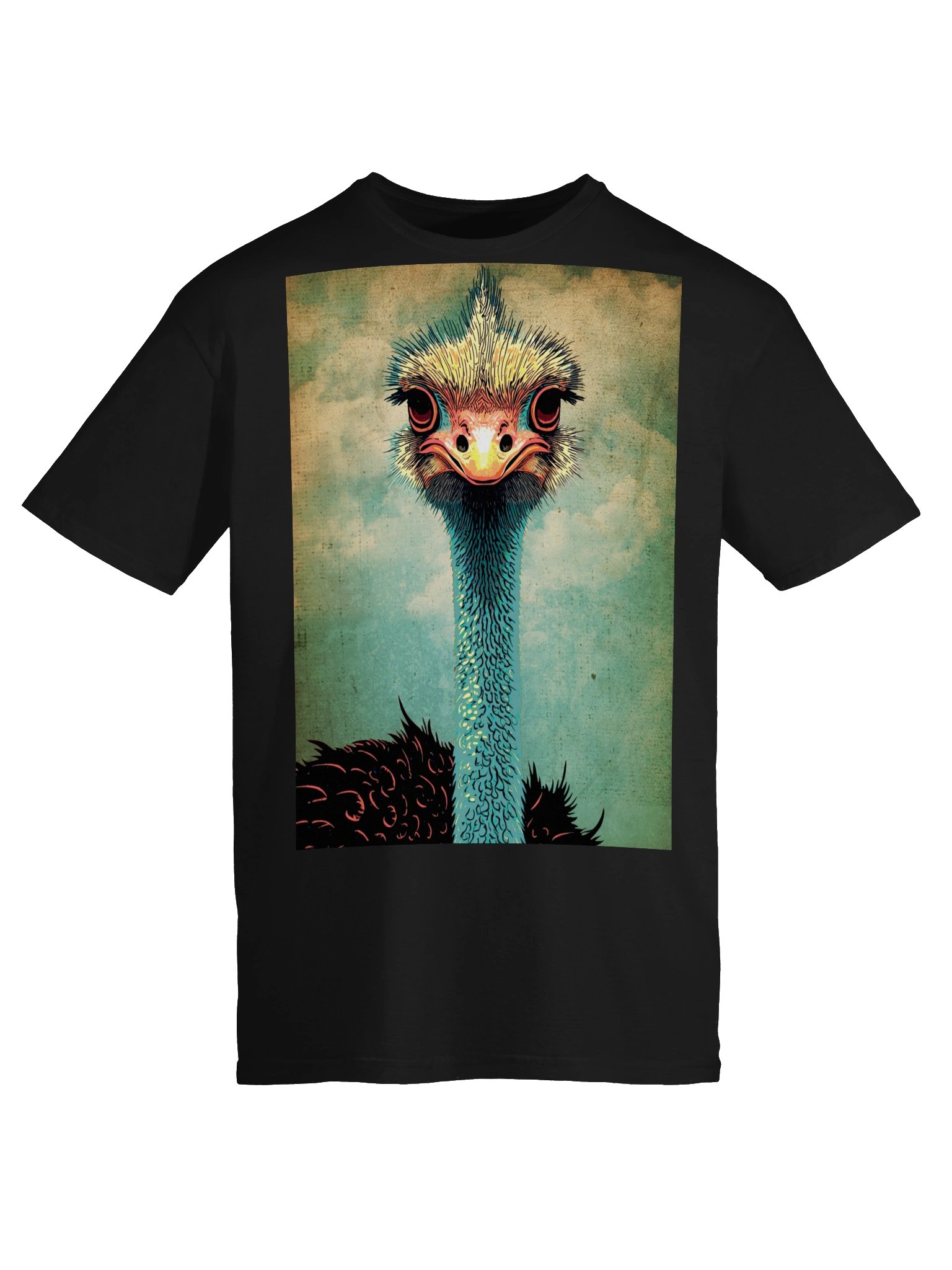 Pastel Ostrich Bird Illustration Tee product image (33)